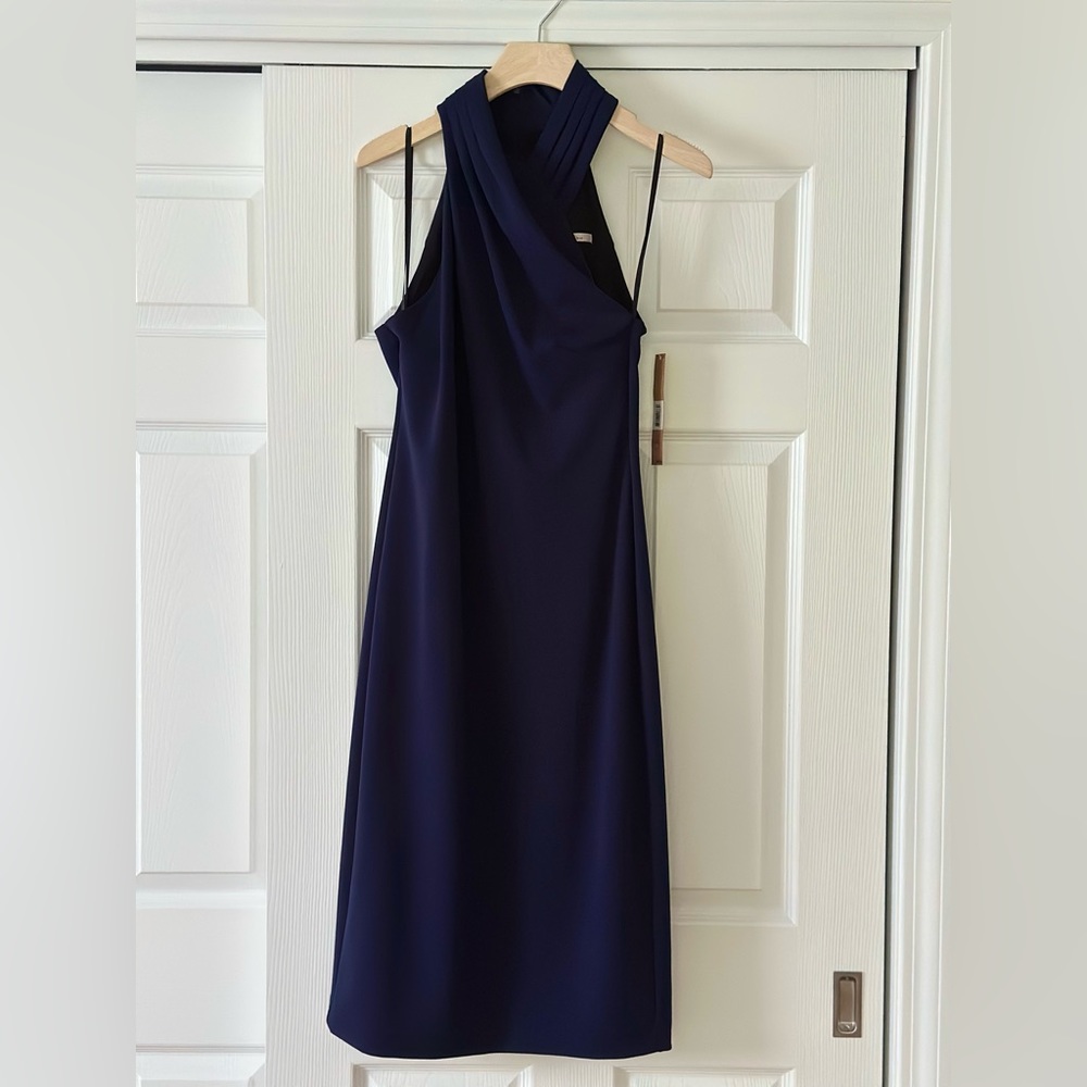 NWT RACHEL Rachel Roy
Women's Navy Halter Sheath Dress